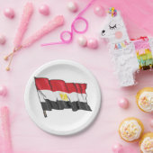 Egyptische vlag papieren bordje (Feest)
