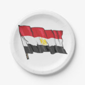 Egyptische vlag papieren bordje (Voorkant)