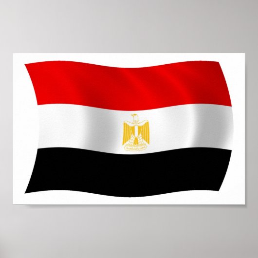 Egyptische vlag — Poster afdrukken (Voorkant)