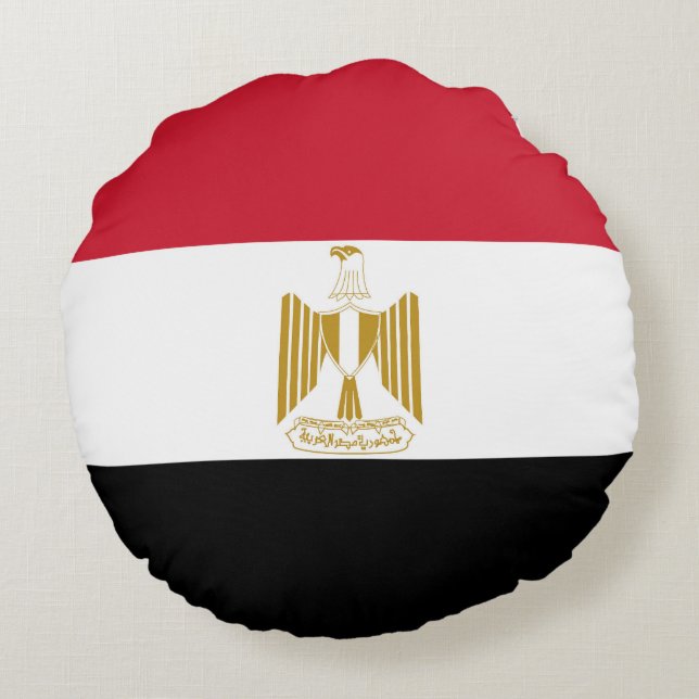 Egyptische vlag rond kussen (Achterkant)