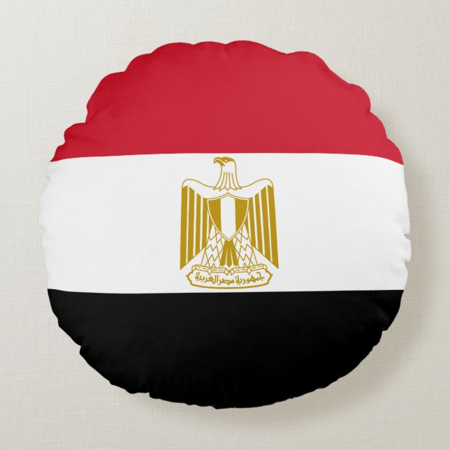 Egyptische vlag rond kussen (Voorkant)