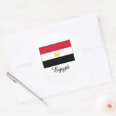 Egyptische vlag ronde sticker (Envelop)