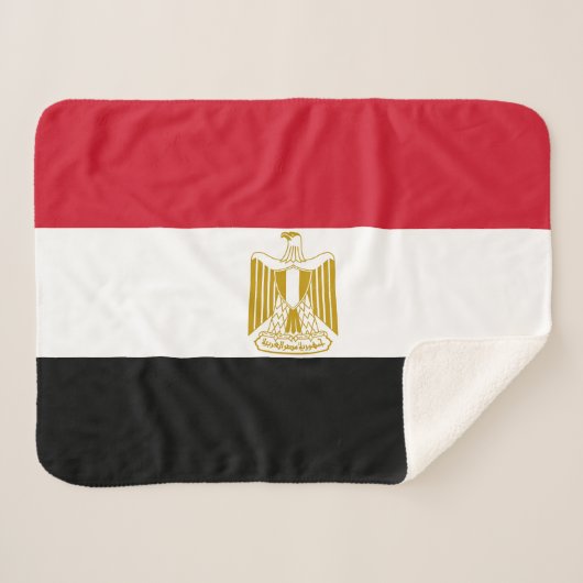 Egyptische vlag sherpa deken (Voorkant (horizontaal))