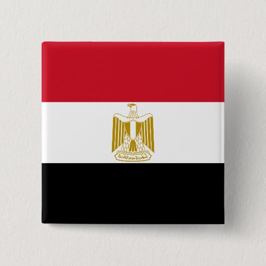 Egyptische vlag vierkante button 5,1 cm (Voorkant)