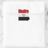 Egyptische vlag vierkante sticker (Tas)