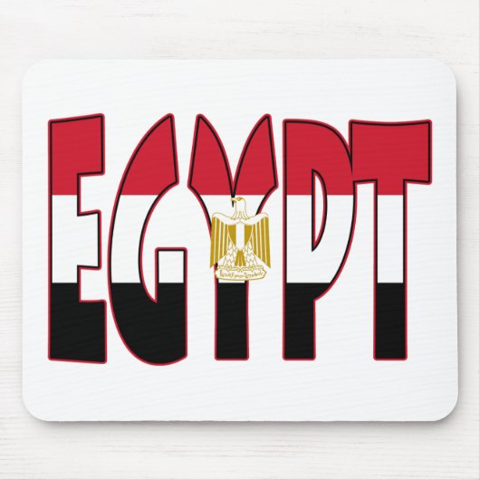 Egyptische vlag/Word Muismat (Voorkant)
