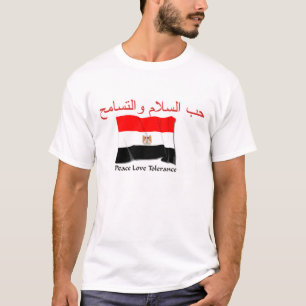 Egyptische vlag zwaait t-shirt