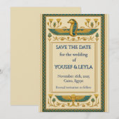 Egyptische Vleugelige Cobra Lotus Goud Save the Da Kaart (Voorkant / Achterkant)