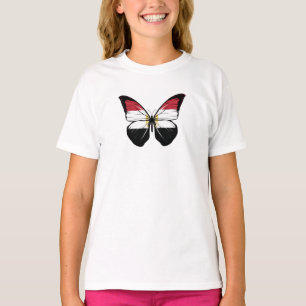 Egyptische vlindervlag t-shirt
