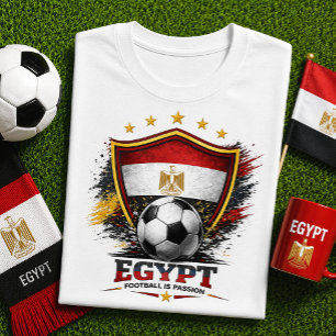Egyptische Voetbalfan Egyptische Voetbal Wereldbek T-shirt