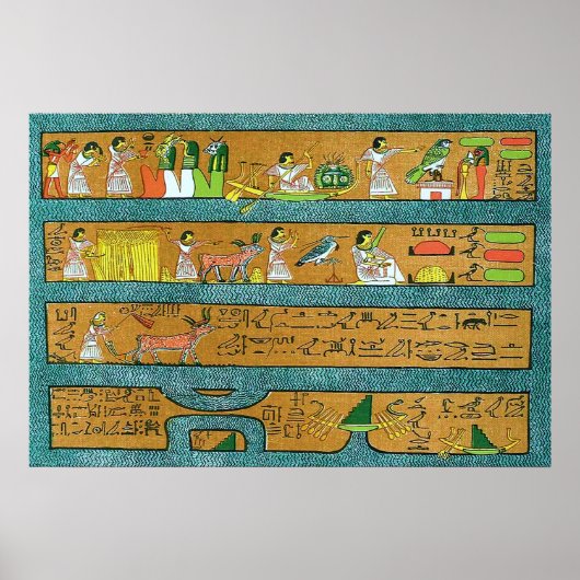 Egyptische wandkunst poster (Voorkant)