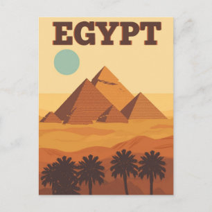 Egyptische woestijnpiramides briefkaart