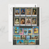 Egyptology on stamps briefkaart (Voorkant / Achterkant)