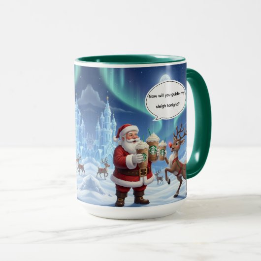 Eh bien Rudolph? Mug de Noël AI Utilisé (Devant droit)