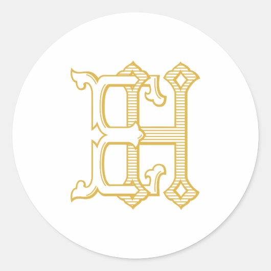 EH Monogram of HE Monogram Sticker (Voorkant)
