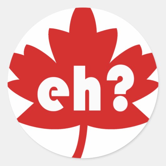 Eh? Ronde Sticker (Voorkant)