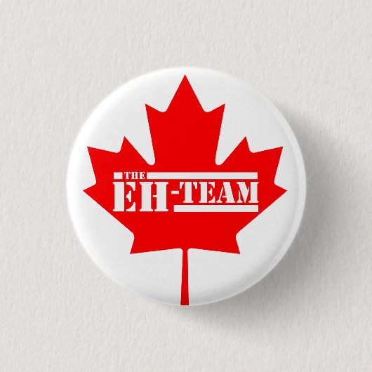 Eh Team Canada Maple Leaf Ronde Button 3,2 Cm (Voorkant)