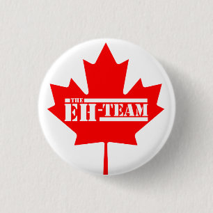 Eh Team Canada Maple Leaf Ronde Button 3,2 Cm