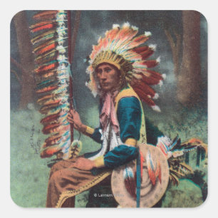 Ehankekle Chief Portrait Vierkante Sticker