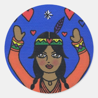 Ehawee propage l'amour (stickers) ronde sticker