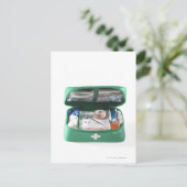 EHBO-kit. Briefkaart (Staand voorkant)