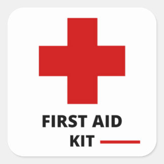 EHBO-kit met vierkante sticker