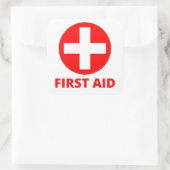 EHBO-kit met vierkante sticker (Tas)