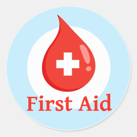 EHBO-Stickers Ronde Sticker (Voorkant)