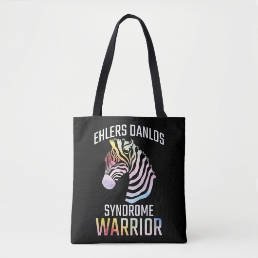Ehlers Danlos Awareness Gift EDS Warrior Zebra Draagtas (Voorkant)