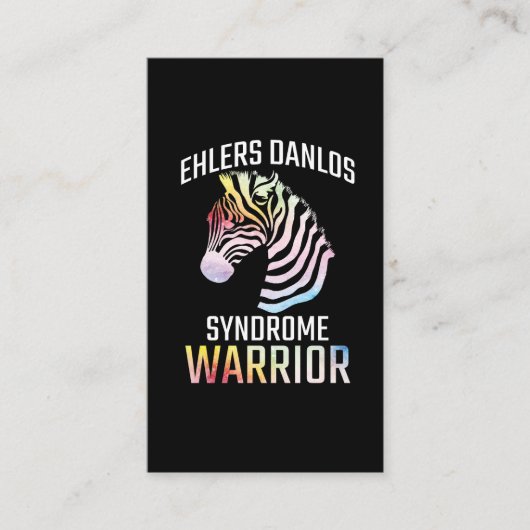 Ehlers Danlos Awareness Gift EDS Warrior Zebra Visitekaartje (Voorkant)