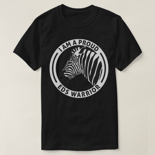 Ehlers Danlos Awareness Proud EDS Warrior Zebra T-shirt (Design voorkant)