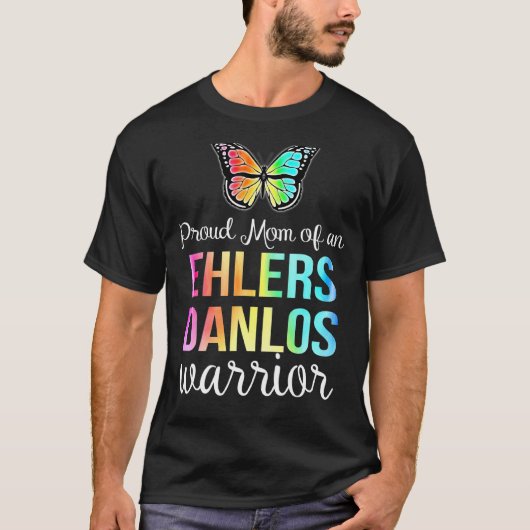 Ehlers Danlos Awareness T Proud Mom Butterfly T-sh T-shirt (Voorkant)