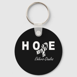 Ehlers-Danlos Hope Zebra Stripe Ribbon Sleutelhang Sleutelhanger