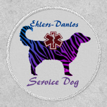 Ehlers Danlos Service Chien Zebra Patch Médicale