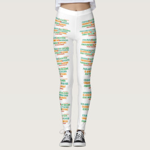 Ehlers Danlos symptoom en inspirerende woorden leg Leggings