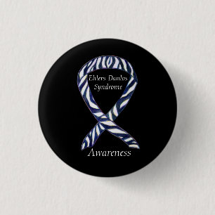 Ehlers-Danlos Syndrome Awareness Ribbon Zebra Pins Ronde Button 3,2 Cm