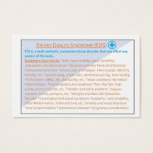 Ehlers Danlos Syndrome Carte d'information EDS