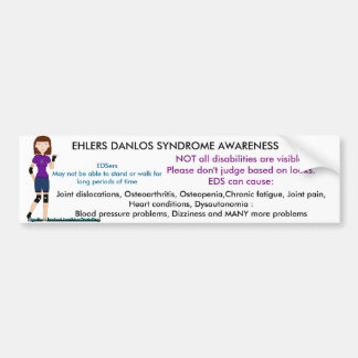 Ehlers Danlos Syndrome Gehandicapte Parking Bumpersticker