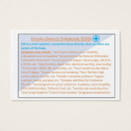 Ehlers Danlos Syndroom EDS informatiekaart Visitekaartje