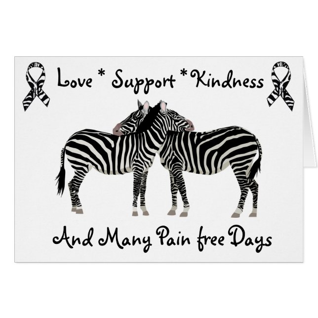 Ehlers-Danlos syndroom EDS Zebra Support Kaart (Voorkant Horizontaal)