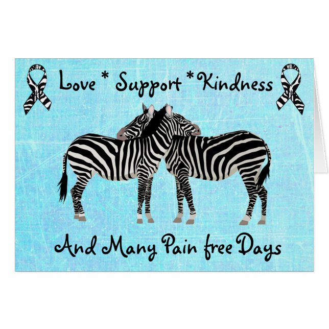 Ehlers-Danlos syndroom EDS Zebra Support Kaart (Voorkant Horizontaal)