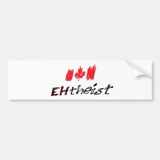 EHTheist (atheïst) Bumpersticker (Voorkant)