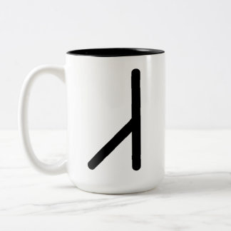 EHWAZ Noordse rune (Paard, Partnerschap, Beweging) Tweekleurige Koffiemok