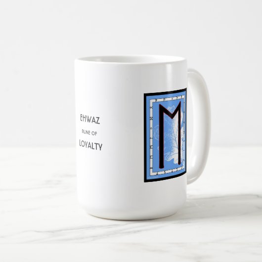 Ehwaz Rune Mug - Loyauté ! (Devant droit)