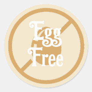 Ei Allergie Ei Gratis Waarschuwing Etiket Voedsel 