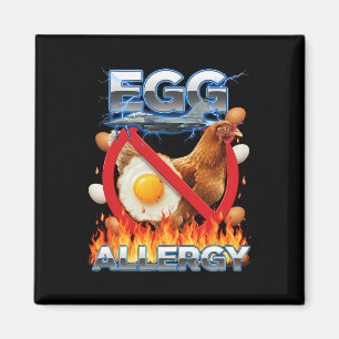 Ei Allergie Ei Vrij Grappige Kip Voedselallergie F Magneet