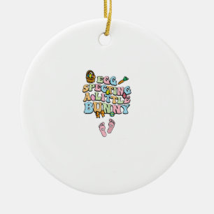 Ei dat een klein konijntje verwacht Pasen Zwangers Keramisch Ornament