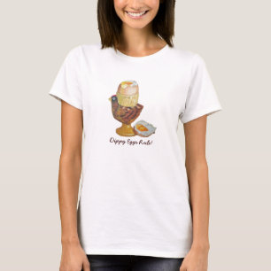 Ei en kip eierbeker met dippy juk leuke slogan t-shirt
