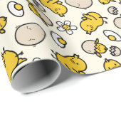 Ei en kuiken cadeaupapier (Rol Hoek)