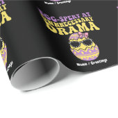 Ei-expert bij Onnodig Drama Grappig Retro Pasen Cadeaupapier (Rol Hoek)